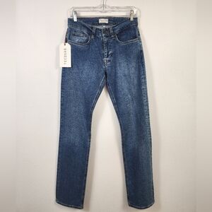 NWT Tecovas Men's Blue Denim Jeans Slim Fit 5 Pockets, sz 30 X 34
